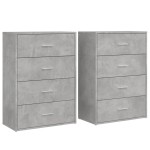 vidaXL Dulapuri, 2 buc., gri beton, 60x31x84 cm, lemn prelucrat vidaXL Dulapuri, 2 buc., gri beton, 60x31x84 cm, lemn prelucrat