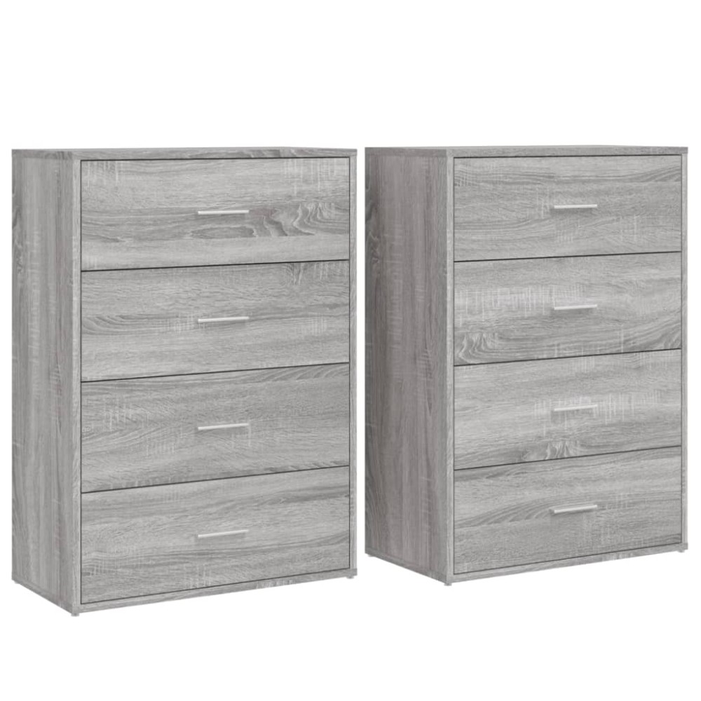 vidaXL Dulapuri, 2 buc., gri sonoma, 60x31x84 cm, lemn prelucrat