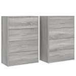vidaXL Dulapuri, 2 buc., gri sonoma, 60x31x84 cm, lemn prelucrat