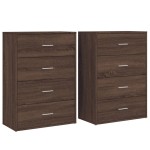 vidaXL Dulapuri, 2 buc., stejar maro, 60x31x84 cm, lemn prelucrat