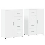 vidaXL Dulapuri, 2 buc., alb, 60x31x84 cm, lemn prelucrat