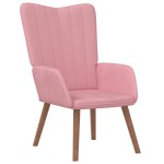 vidaXL Scaun de relaxare, roz, catifea vidaXL Scaun de relaxare, roz, catifea