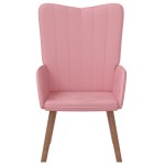 vidaXL Scaun de relaxare, roz, catifea vidaXL Scaun de relaxare, roz, catifea