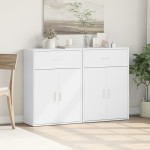 vidaXL Dulapuri, 2 buc., alb, 60x30x84 cm, lemn prelucrat