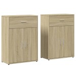 vidaXL Comode, 2 buc., stejar sonoma, 60x30x84 cm, lemn compozit vidaXL Comode, 2 buc., stejar sonoma, 60x30x84 cm, lemn compozit