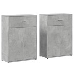 vidaXL Comode, 2 buc., gri beton, 60x30x84 cm, lemn compozit vidaXL Comode, 2 buc., gri beton, 60x30x84 cm, lemn compozit