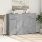 vidaXL Comode, 2 buc., gri beton, 60x30x84 cm, lemn compozit vidaXL Comode, 2 buc., gri beton, 60x30x84 cm, lemn compozit