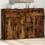 vidaXL Comode, 2 buc., stejar fumuriu, 60x30x84 cm, lemn compozit vidaXL Comode, 2 buc., stejar fumuriu, 60x30x84 cm, lemn compozit