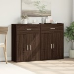 vidaXL Dulapuri, 2 buc., stejar fumuriu, 60x30x84 cm, lemn prelucrat