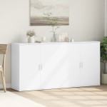 vidaXL Dulapuri, alb, 2 buc., 79x38x80 cm, lemn prelucrat vidaXL Dulapuri, alb, 2 buc., 79x38x80 cm, lemn prelucrat