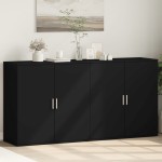 vidaXL Dulapuri, negru, 2 buc., 79x38x80 cm, lemn prelucrat vidaXL Dulapuri, negru, 2 buc., 79x38x80 cm, lemn prelucrat