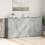 vidaXL Dulapuri, 2 buc., gri beton, 79x38x80 cm, lemn prelucrat