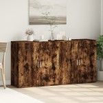 vidaXL Dulapuri, 2 buc., stejar fumuriu, 79x38x80 cm, lemn prelucrat vidaXL Dulapuri, 2 buc., stejar fumuriu, 79x38x80 cm, lemn prelucrat