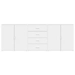 vidaXL Servante, 3 piese, alb, lemn prelucrat vidaXL Servante, 3 piese, alb, lemn prelucrat