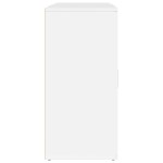 vidaXL Servante, 3 piese, alb, lemn prelucrat vidaXL Servante, 3 piese, alb, lemn prelucrat