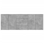 vidaXL Servante, 3 piese, gri beton, lemn prelucrat