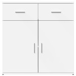 vidaXL Dulapuri, alb, 2 buc., 79x38x80 cm, lemn prelucrat vidaXL Dulapuri, alb, 2 buc., 79x38x80 cm, lemn prelucrat