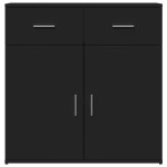 vidaXL Dulapuri, negru, 2 buc., 79x38x80 cm, lemn prelucrat vidaXL Dulapuri, negru, 2 buc., 79x38x80 cm, lemn prelucrat
