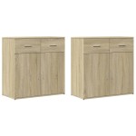 vidaXL Dulapuri, 2 buc., stejar sonoma, 79x38x80 cm, lemn prelucrat vidaXL Dulapuri, 2 buc., stejar sonoma, 79x38x80 cm, lemn prelucrat