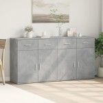 vidaXL Dulapuri, 2 buc., gri beton, 79x38x80 cm, lemn prelucrat