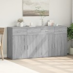 vidaXL Comode, 2 buc., gri sonoma, 79x38x80 cm, lemn compozit vidaXL Comode, 2 buc., gri sonoma, 79x38x80 cm, lemn compozit