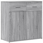 vidaXL Comode, 2 buc., gri sonoma, 79x38x80 cm, lemn compozit vidaXL Comode, 2 buc., gri sonoma, 79x38x80 cm, lemn compozit