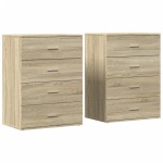 vidaXL Dulapuri, 2 buc., stejar sonoma, 60x39x80 cm, lemn prelucrat vidaXL Dulapuri, 2 buc., stejar sonoma, 60x39x80 cm, lemn prelucrat