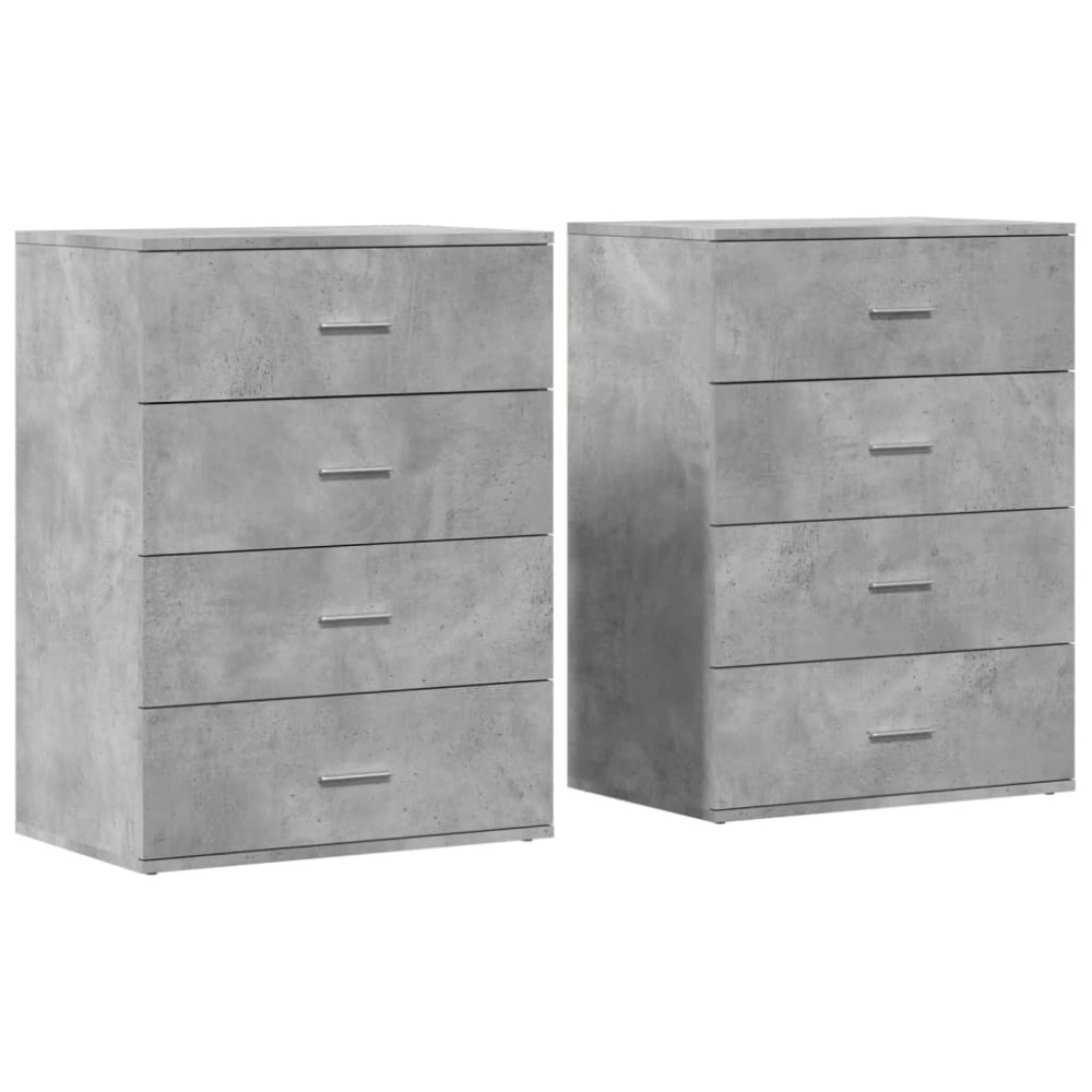 vidaXL Dulapuri, 2 buc., gri beton, 60x39x80 cm, lemn prelucrat
