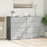 vidaXL Dulapuri, 2 buc., gri beton, 60x39x80 cm, lemn prelucrat
