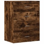 vidaXL Dulapuri, 2 buc., stejar fumuriu, 60x39x80 cm, lemn prelucrat