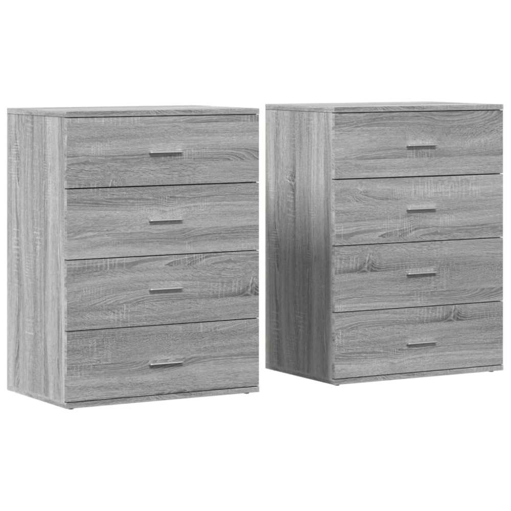 vidaXL Dulapuri, 2 buc., gri sonoma, 60x39x80 cm, lemn prelucrat