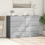 vidaXL Dulapuri, 2 buc., gri sonoma, 60x39x80 cm, lemn prelucrat