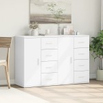 vidaXL Dulapuri, 2 buc., alb, 59x39x80 cm, lemn prelucrat