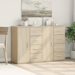 vidaXL Dulapuri, 2 buc., stejar sonoma, 59x39x80 cm, lemn prelucrat