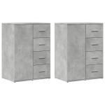 vidaXL Dulapuri, 2 buc., gri beton, 59x39x80 cm, lemn compozit