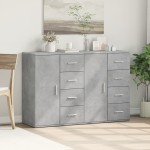 vidaXL Dulapuri, 2 buc., gri beton, 59x39x80 cm, lemn compozit