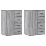 vidaXL Dulapuri, 2 buc., gri sonoma, 59x39x80 cm, lemn compozit