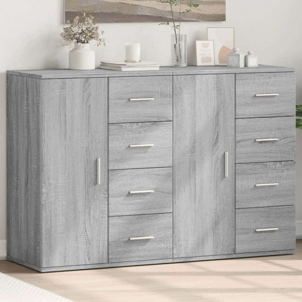 vidaXL Dulapuri, 2 buc., gri sonoma, 59x39x80 cm, lemn compozit