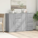 vidaXL Dulapuri, 2 buc., gri sonoma, 59x39x80 cm, lemn compozit
