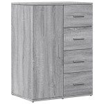 vidaXL Dulapuri, 2 buc., gri sonoma, 59x39x80 cm, lemn compozit