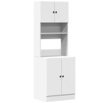 vidaXL Dulap de bucătărie, alb, 60x50x180 cm, lemn prelucrat vidaXL Dulap de bucătărie, alb, 60x50x180 cm, lemn prelucrat