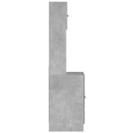 vidaXL Dulap de bucătărie, gri beton, 60x50x180 cm, lemn prelucrat