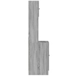 vidaXL Dulap de bucătărie, gri sonoma, 60x50x180 cm lemn prelucrat