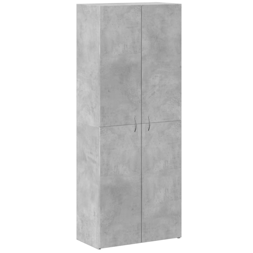 vidaXL Fișet, gri beton, 60x32x153 cm, lemn prelucrat