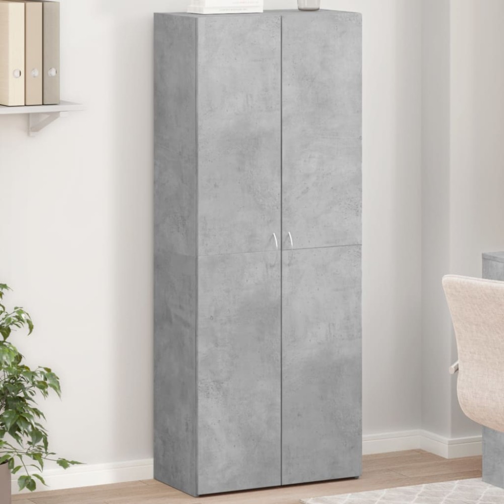 vidaXL Fișet, gri beton, 60x32x153 cm, lemn prelucrat