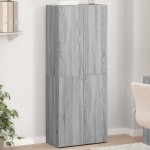 vidaXL Fișet, sonoma gri, 60x32x153 cm, lemn prelucrat vidaXL Fișet, sonoma gri, 60x32x153 cm, lemn prelucrat