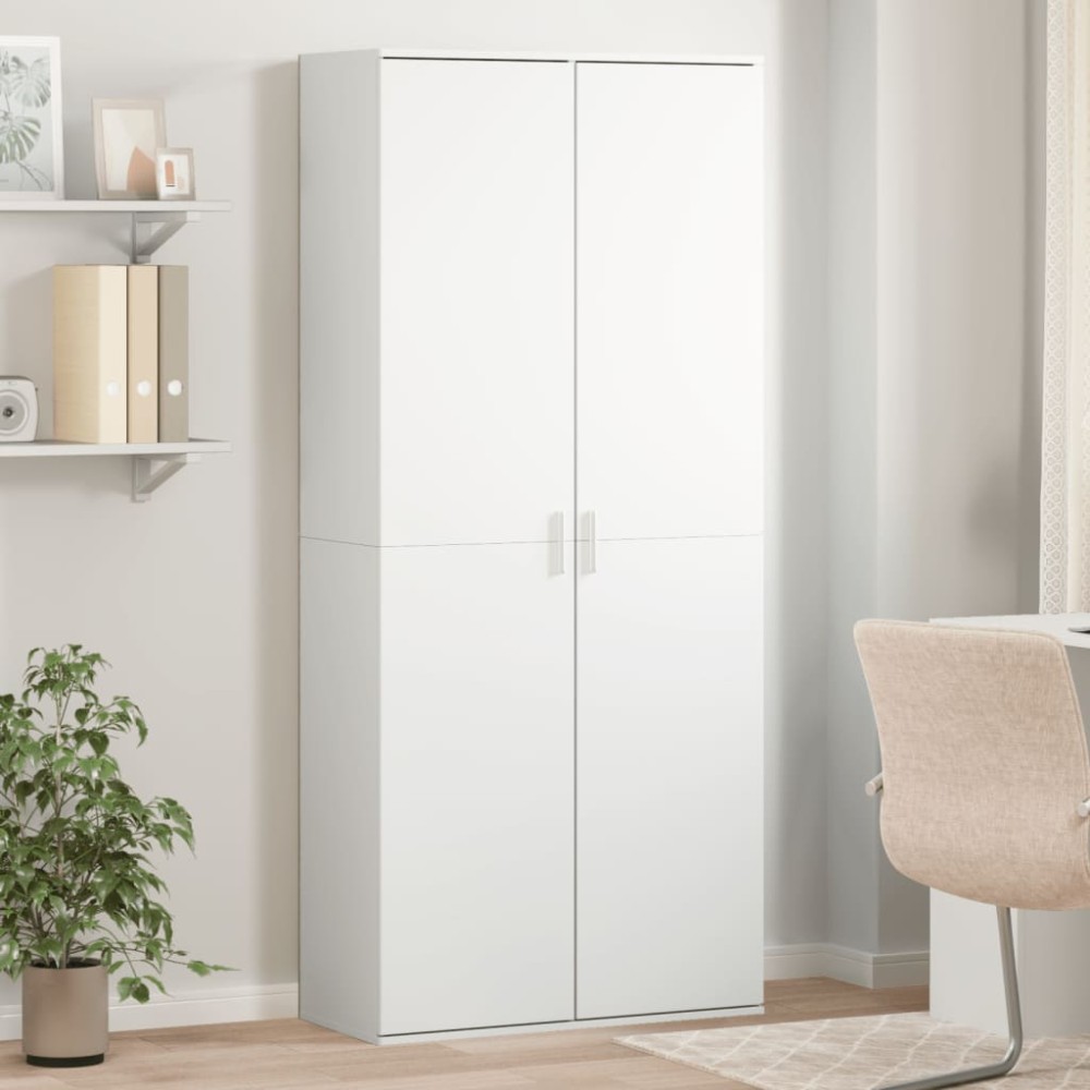 vidaXL Dulap înalt, alb, 80x35x180 cm, lemn prelucrat