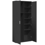 vidaXL Dulap înalt, negru, 80x35x180 cm, lemn prelucrat vidaXL Dulap înalt, negru, 80x35x180 cm, lemn prelucrat