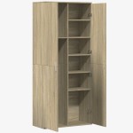 vidaXL Dulap înalt, stejar sonoma, 80x35x180 cm, lemn prelucrat