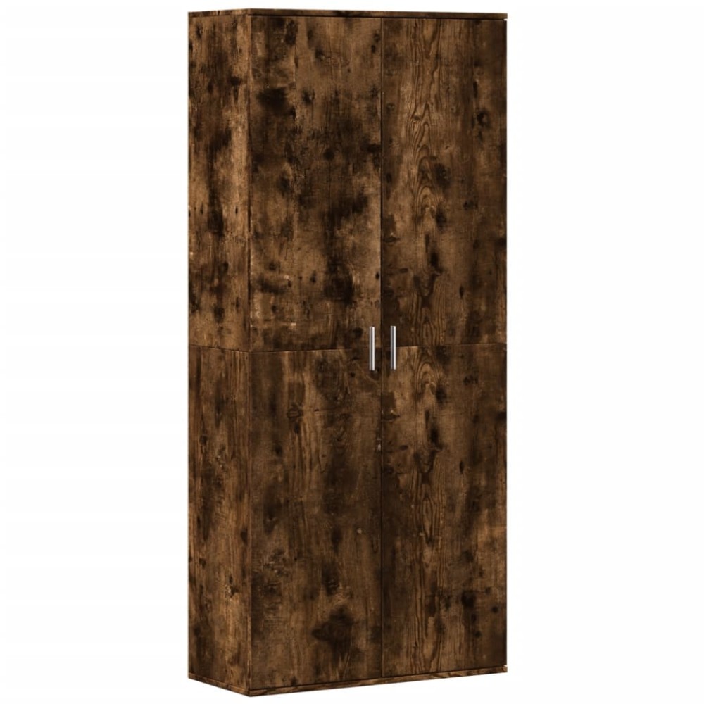 vidaXL Dulap înalt, stejar fumuriu, 80x35x180 cm, lemn prelucrat